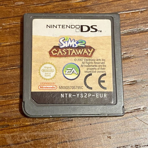 The Sims 2: Castaway Nintendo DS game cartridge like new, EUR version