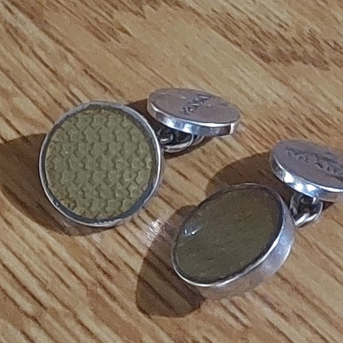 Prada silver cufflinks used, good condition