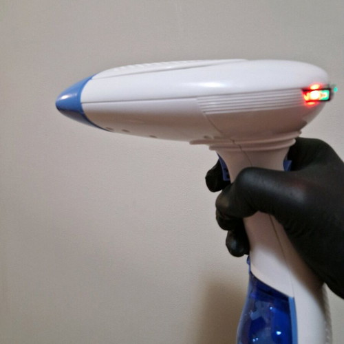 Portable steam device for clothes ironing used