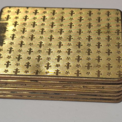 Vintage μεταλλική ταμπακιέρα ή θήκη μακιγιάζ, 1940-1950