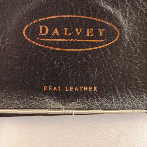 Dalvey Business Card Case used, stainless steel with gold detail