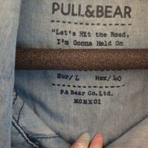 Pull & Bear oversized shirt like new, denim style, size L