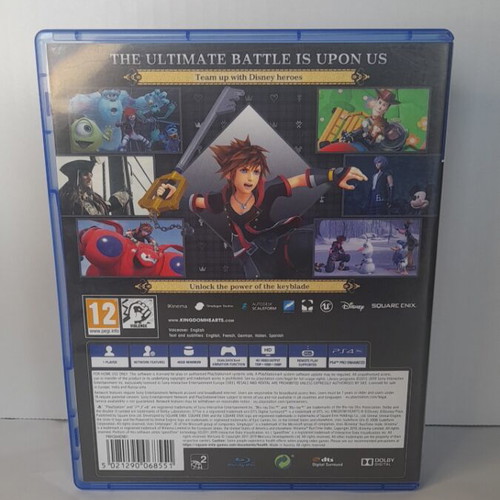 Kingdom Hearts III PS4 like new, English edition, scratch-free
