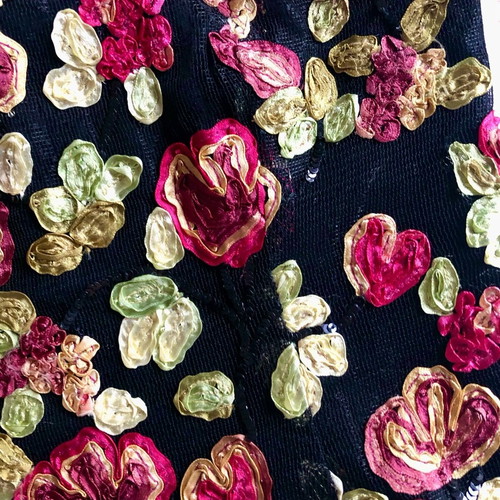 Aideen Bodkin corset like new with sequins and embroidered flowers, size L