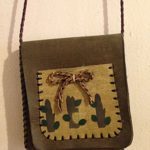 Vintage Boho crossbody bag used, multicolored