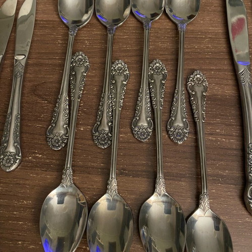 Vintage cutlery set made of stainless steel like new
