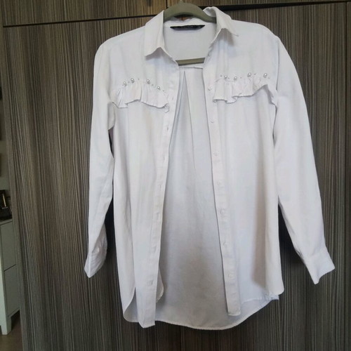 Zara white shirt medium size like new