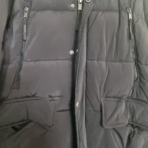 Zara men's puffer jacket black like new, water-repellent
