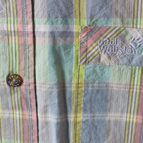 Jack Wolfskin Travel men's shirt size L, like new, colorful plaid