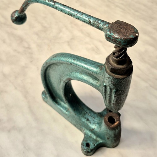 Vintage cast iron hand press industrial tool