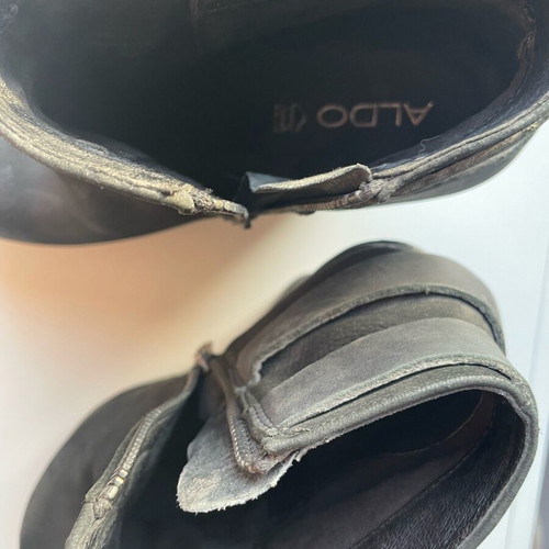 Aldo boots used, black leather, size 38