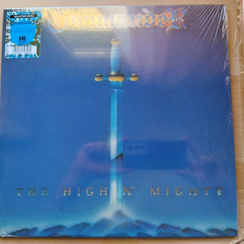 Commander The High 'n' Mighty LP blue with gold and white splatter, new