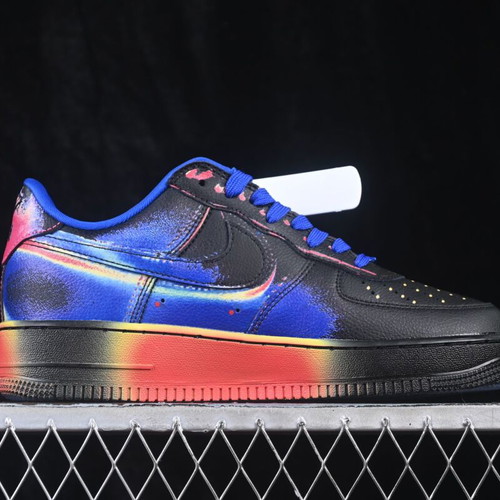 Nike Air Force 1 Black Racer sneakers new, handmade custom design