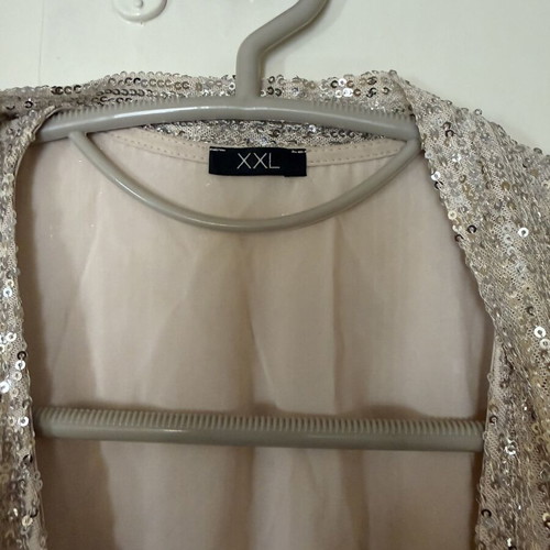 Midi dress gold sequins like new, size XXL