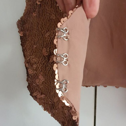 Sequin vest new, brown gold color, size S-M