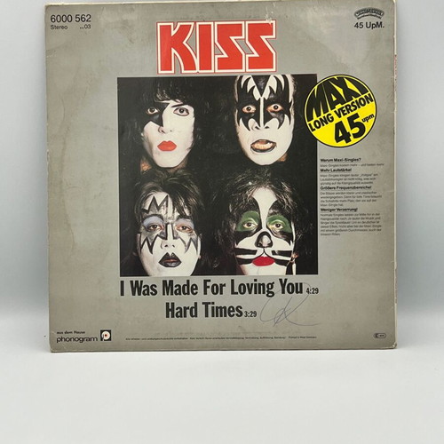 Kiss I Was Made For Loving You vinyl single used