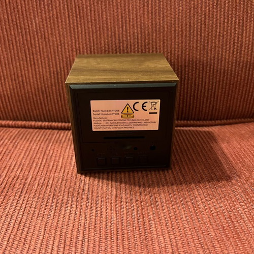 Wooden Alarm Clock premium digital voice-activated with three alarms