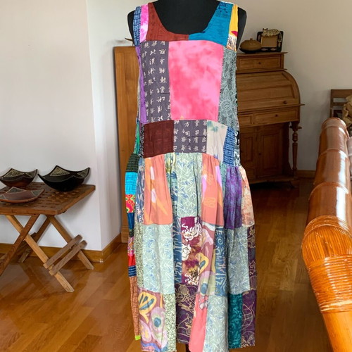Vintage summer patchwork dress new one size
