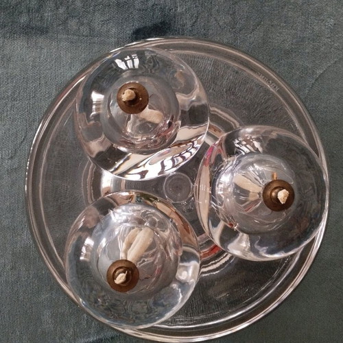 Crystal triple candlestick like new