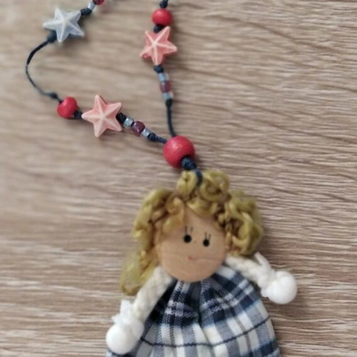 Fabric hanging jewelry new handmade necklace