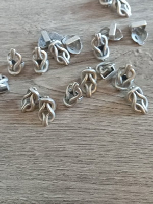 Metal Cord End Irregular Shape Pack of 18