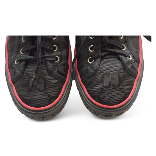 Gucci Black GG Econyl Nylon Web Athletic Shoes 41 Used Unisex