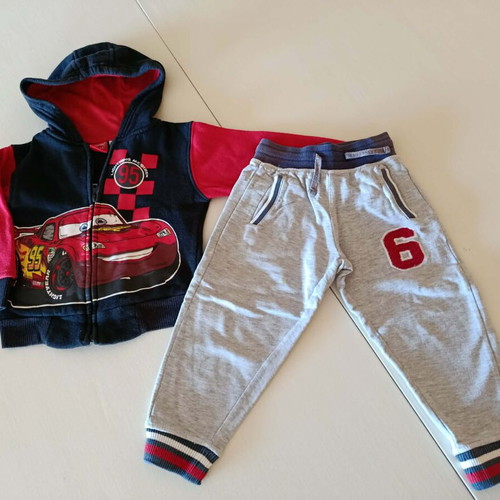 Disney Cars jacket with hood and pants size 2T used