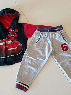 Disney Cars jacket with hood and pants size 2T used