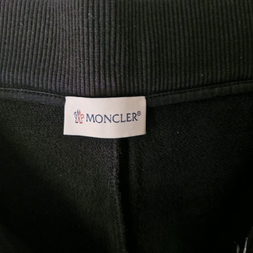 Moncler boys' sweatpants like new, black with red and blue stripes