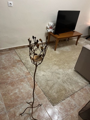 Κηροπήγιο δαπέδου μεταχειρισμένο, βαμμένο χρώμα bronze