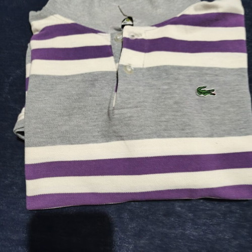 Lacoste polo XL like new, white and gray