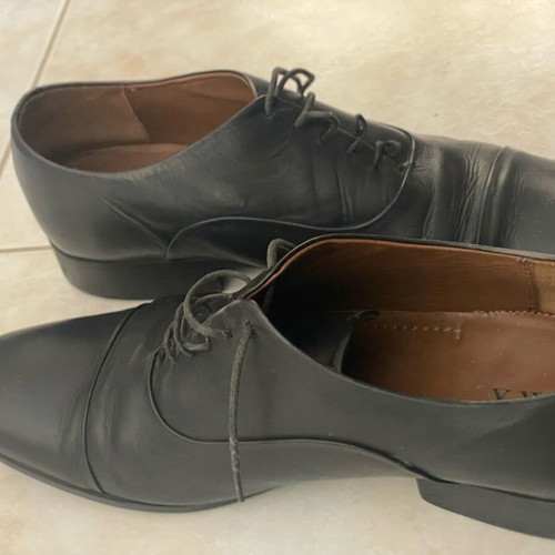 Zara leather shoes black, almost like new, size 45