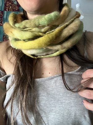Wool collar ribbon handmade, new from Chile