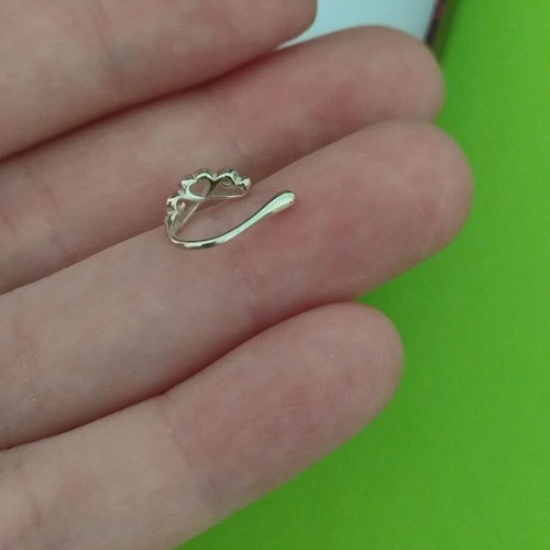 925 Silver earring, fake piercing