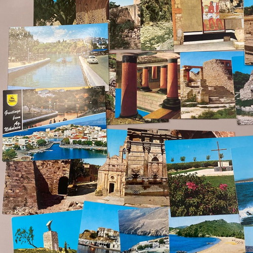 Collectible Crete postcards like new, pack of 38 pieces 1970-1980