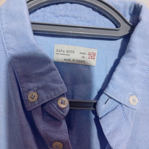 Zara blue shirt for boy 11 years like new