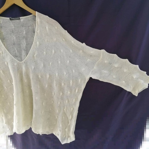 Rossana Orlandi Linen Blouse like new, beige, one size