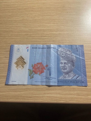 Malaysian banknote 1 Ringgit new, rare authentic