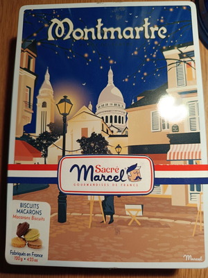 Μεταλλικό κουτί Montmartre σαν καινούργιο, περιείχε μακαρόν