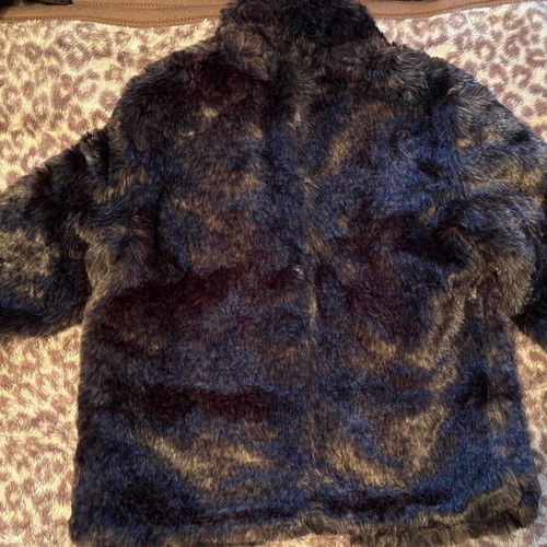 Pull & Bear synthetic fur jacket brown like new