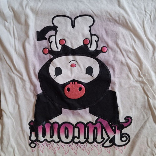 Hello Kitty blouse used for 10-11 years old, white with Kuromi print