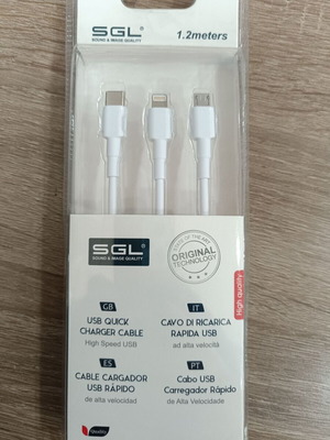 Καλώδιο φόρτισης micro.3 σε 1(USB σε type c ,lightning, micro)Μηκος 1,2m