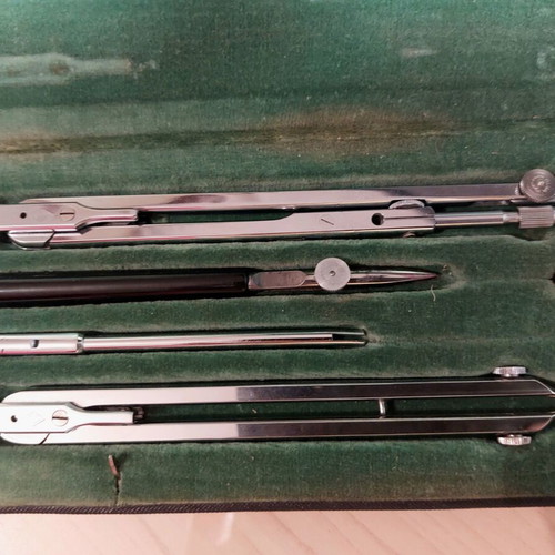 Vintage Alda Precision Drawing Set used, complete