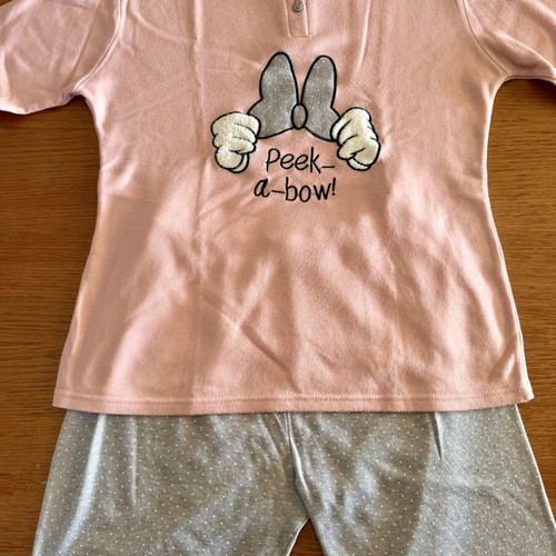 Girls' pajamas L with Minnie Mouse, like new, warm for winter