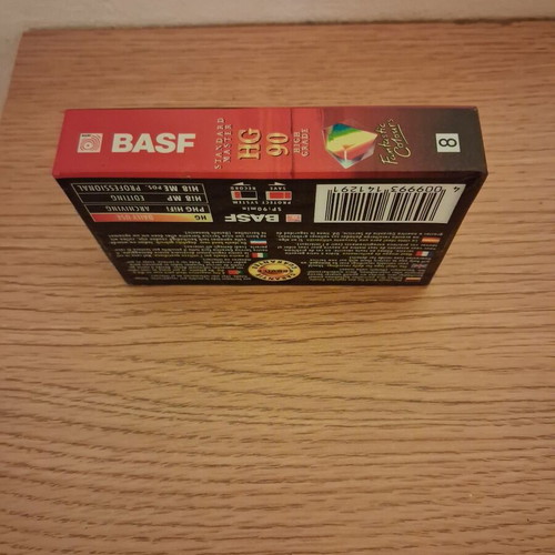 BASF 8mm HG 90 video cassette new, sealed