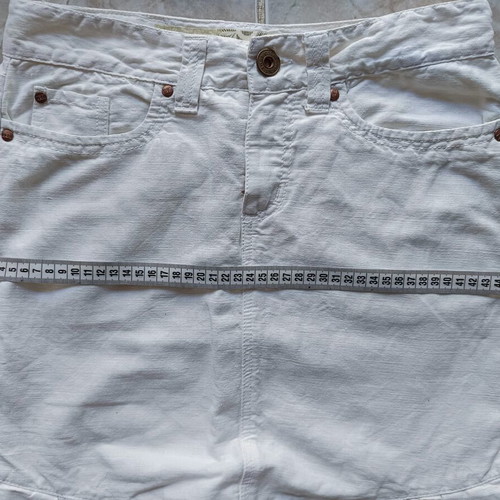 J&Q Summer Skirt new, linen fabric, white, size M