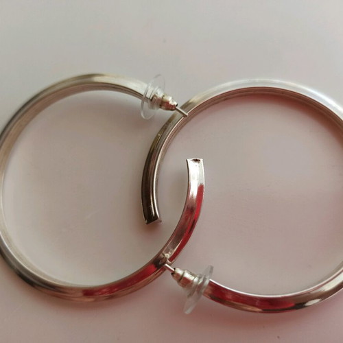 Silver Hoop Earrings 925 Like New