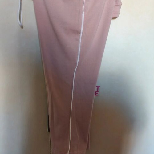 Women's leggings pink with white stripe new, sizes S M