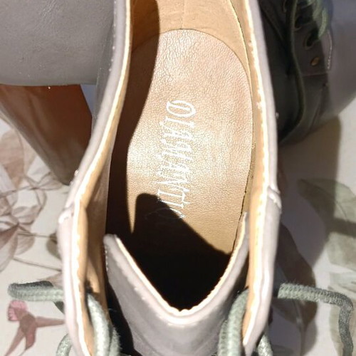 Booties 12cm heel like new, gray, size 37