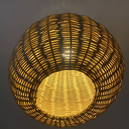 Bamboo Ceiling Light like new, large handmade quality